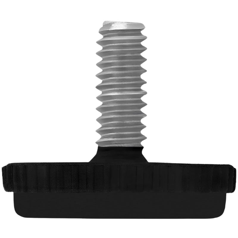 Project Patio 1/4-20 Adjustable Furniture Leg Leveling Feet Stainless Steel Screw-in Table and Chair Leveler Replacement Glides - 16 Pack - Image 1